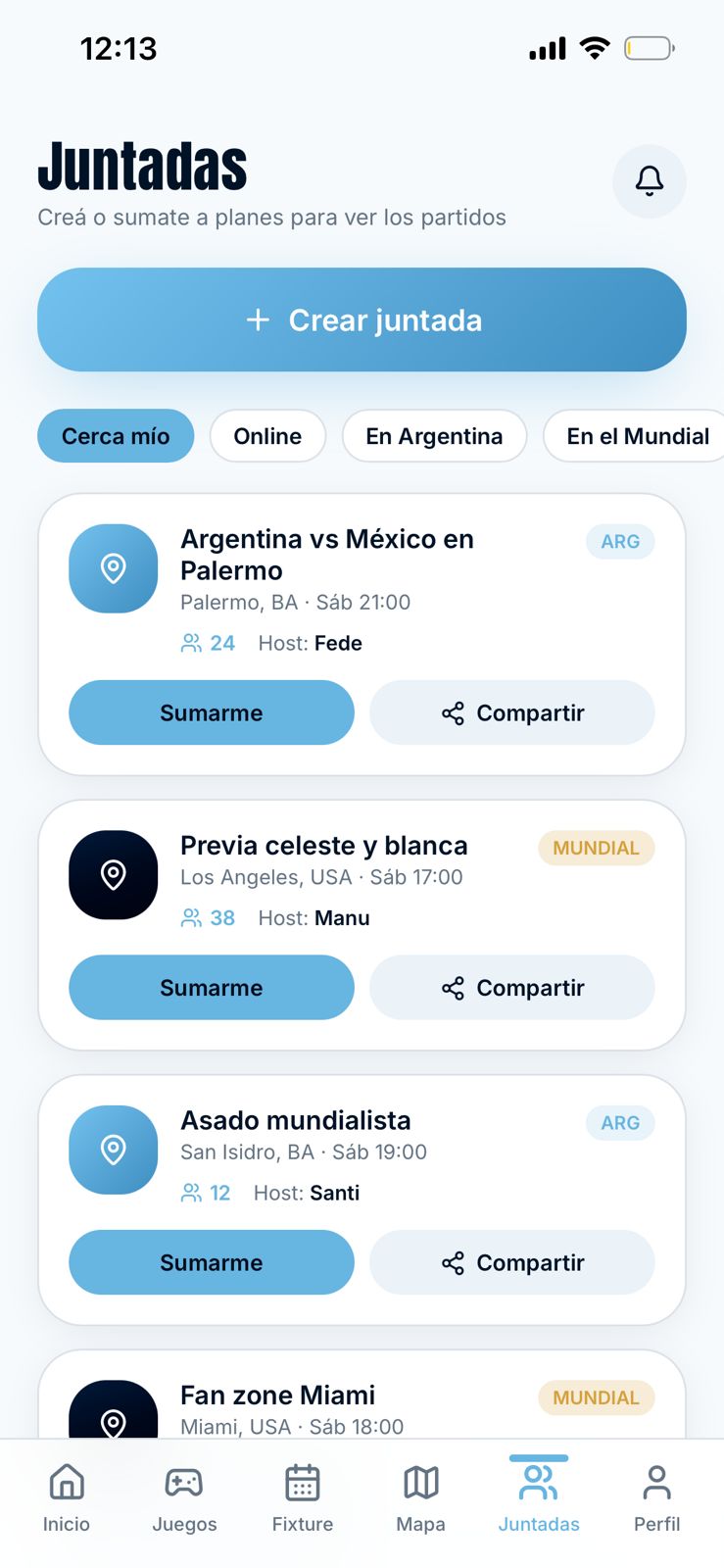 Juntadas P2P para ver los partidos del Mundial